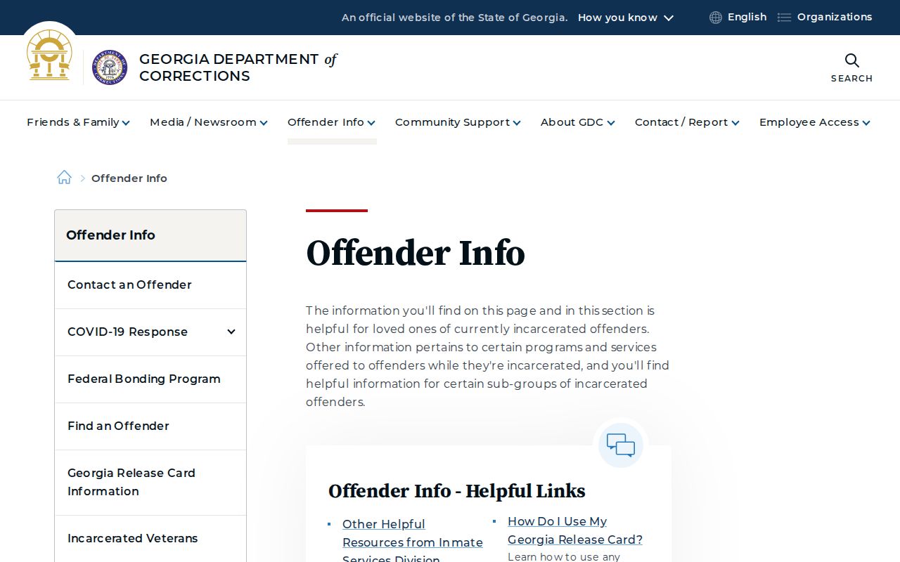 Candler County projected release date GDC offender information page
